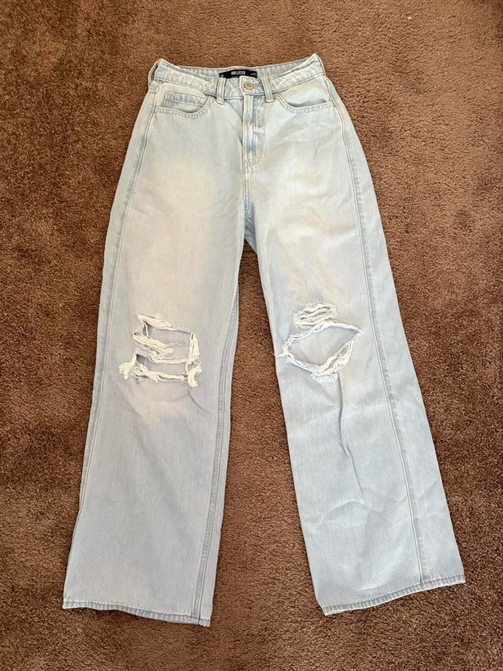 Hollister Light Blue Ripped Jeans